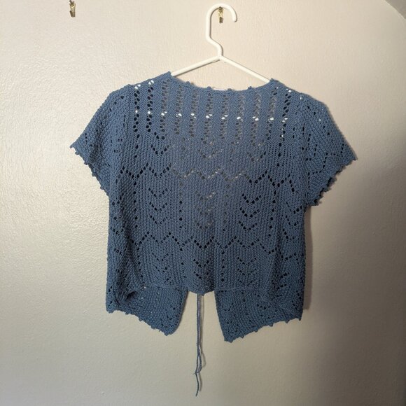 Double Zero | Cropped Crochet Cardigan - Picture 2 of 4
